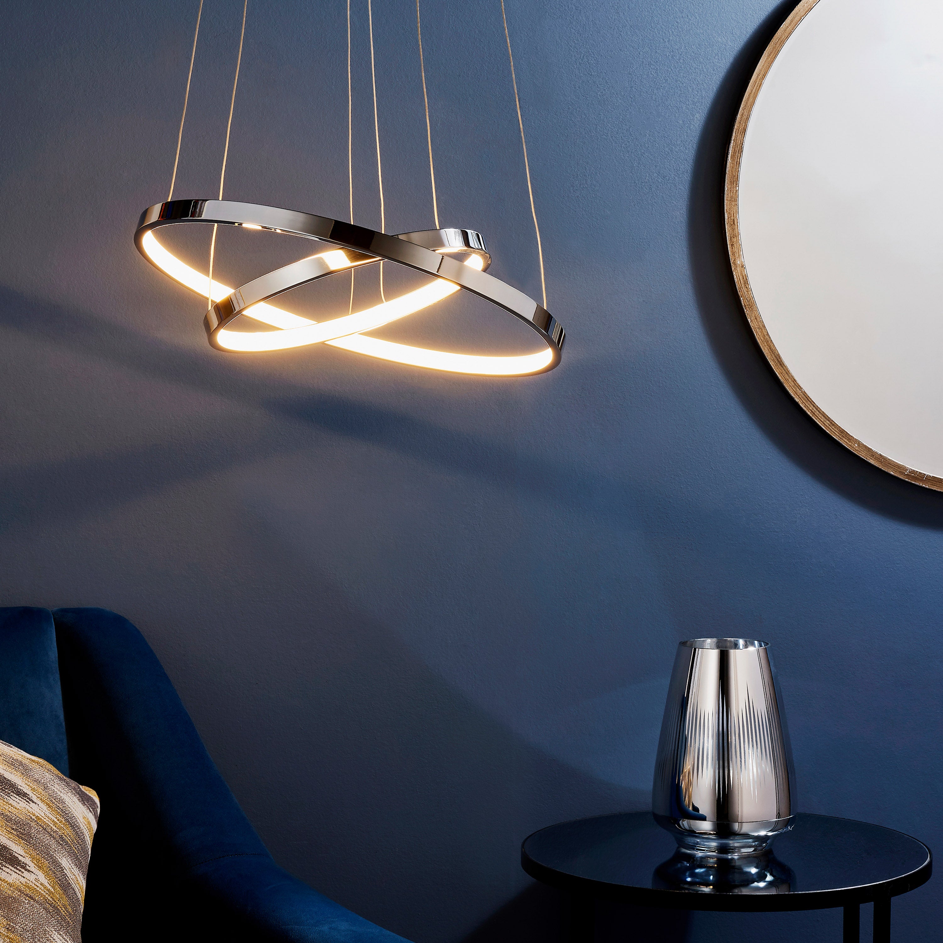 Zora Double Halo LED Pendant Light